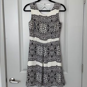Great Lightweight Black & Off White Tank Dress